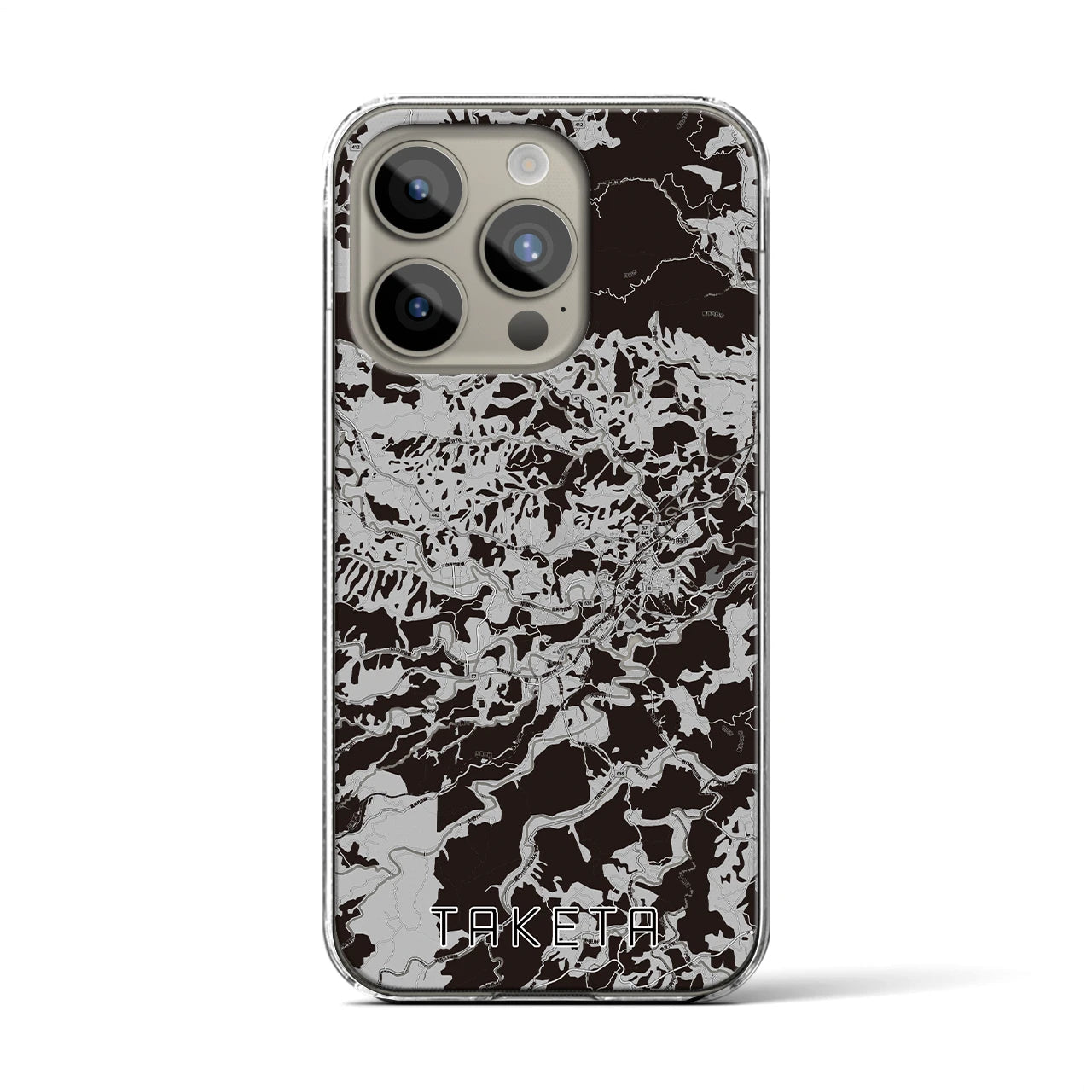 【竹田(大分県)】地図柄iPhoneケース(クリアタイプ)