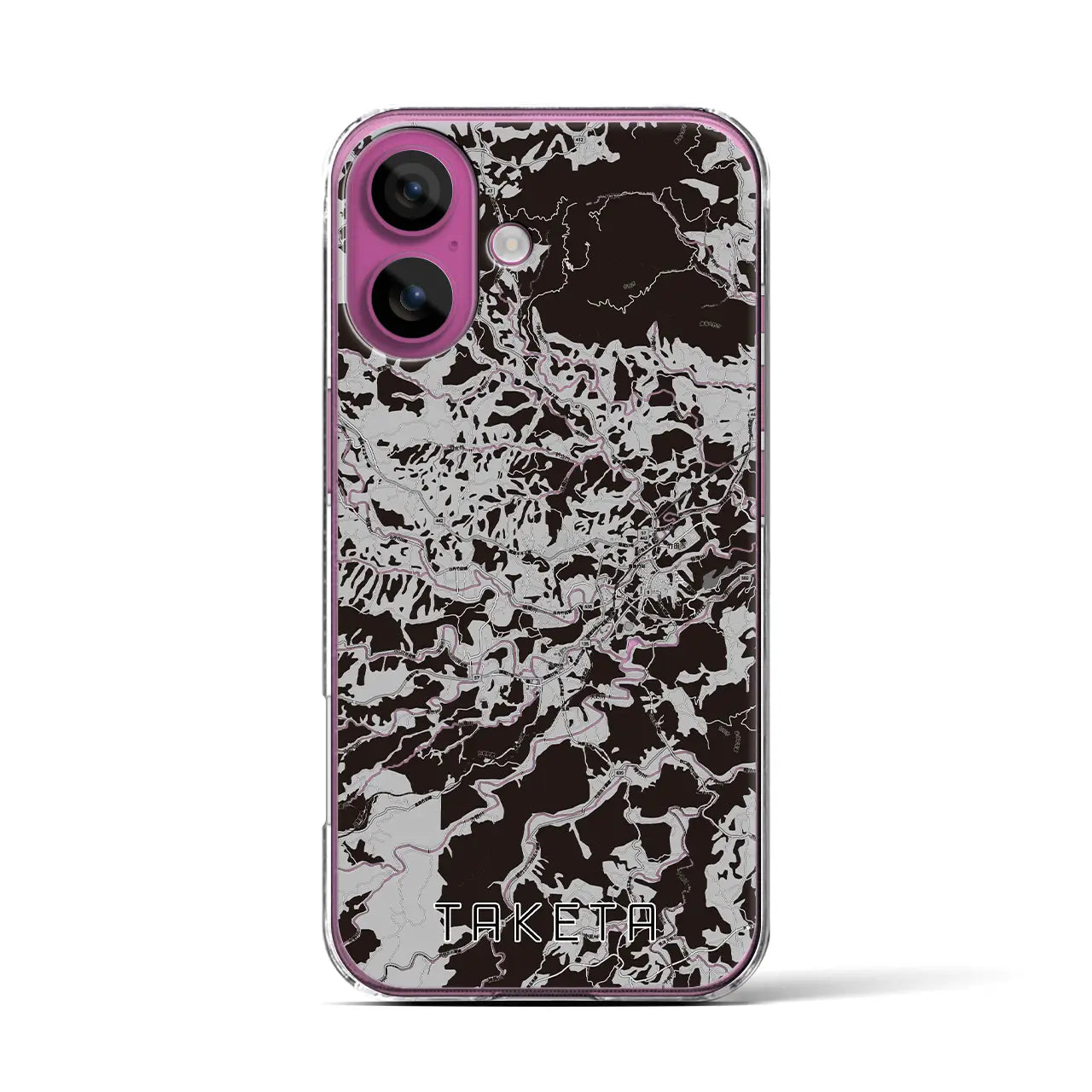 【竹田(大分県)】地図柄iPhoneケース(クリアタイプ)