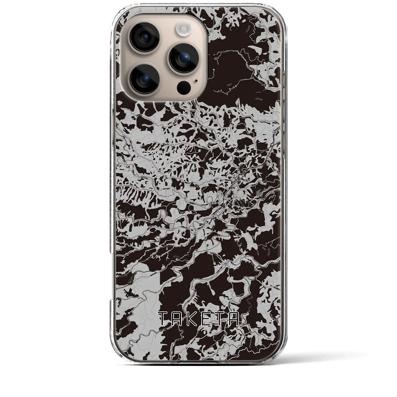 【竹田(大分県)】地図柄iPhoneケース(クリアタイプ)