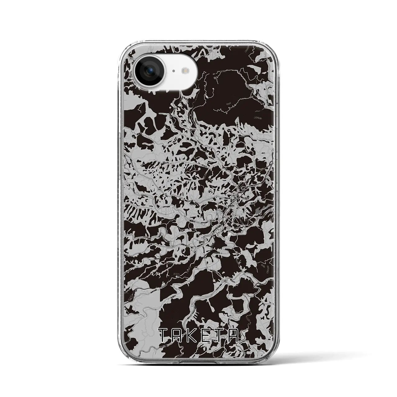 【竹田(大分県)】地図柄iPhoneケース(クリアタイプ)