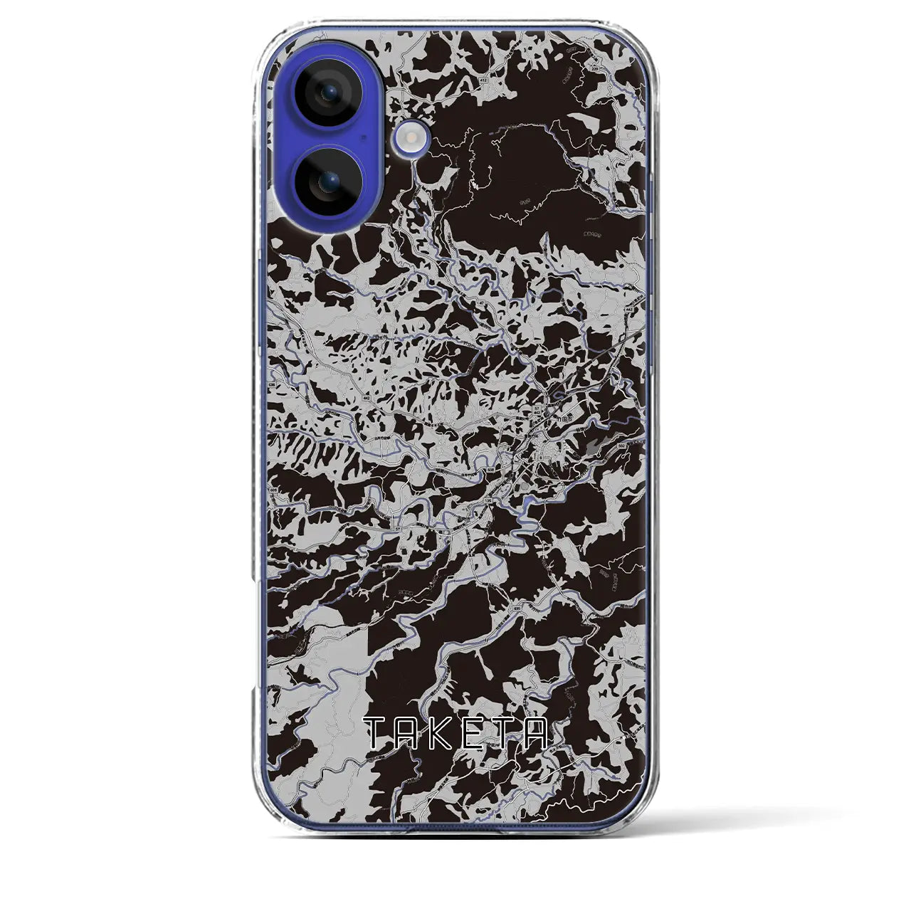 【竹田(大分県)】地図柄iPhoneケース(クリアタイプ)