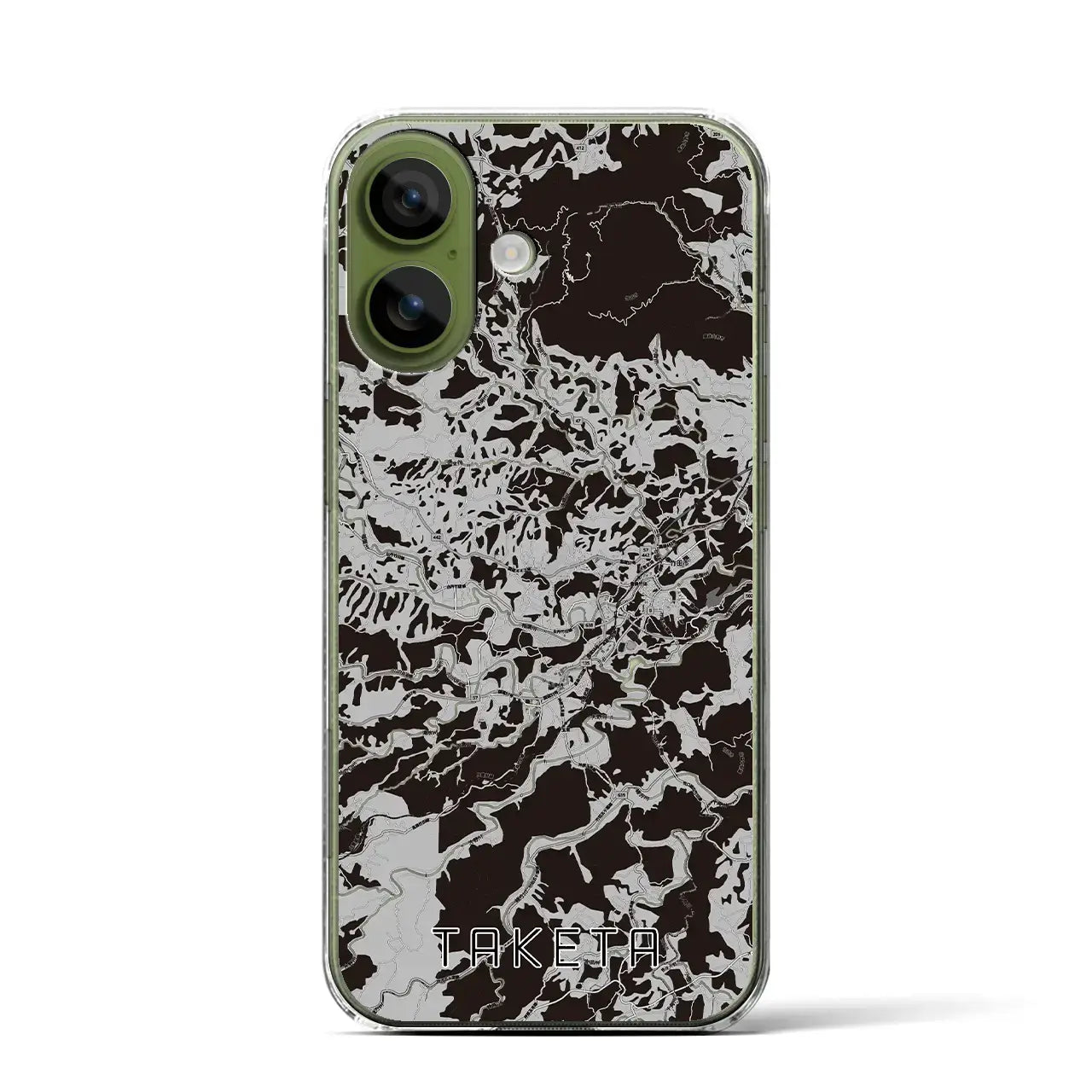 【竹田(大分県)】地図柄iPhoneケース(クリアタイプ)