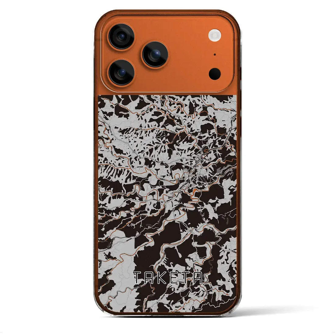 【竹田(大分県)】地図柄iPhoneケース(クリアタイプ)