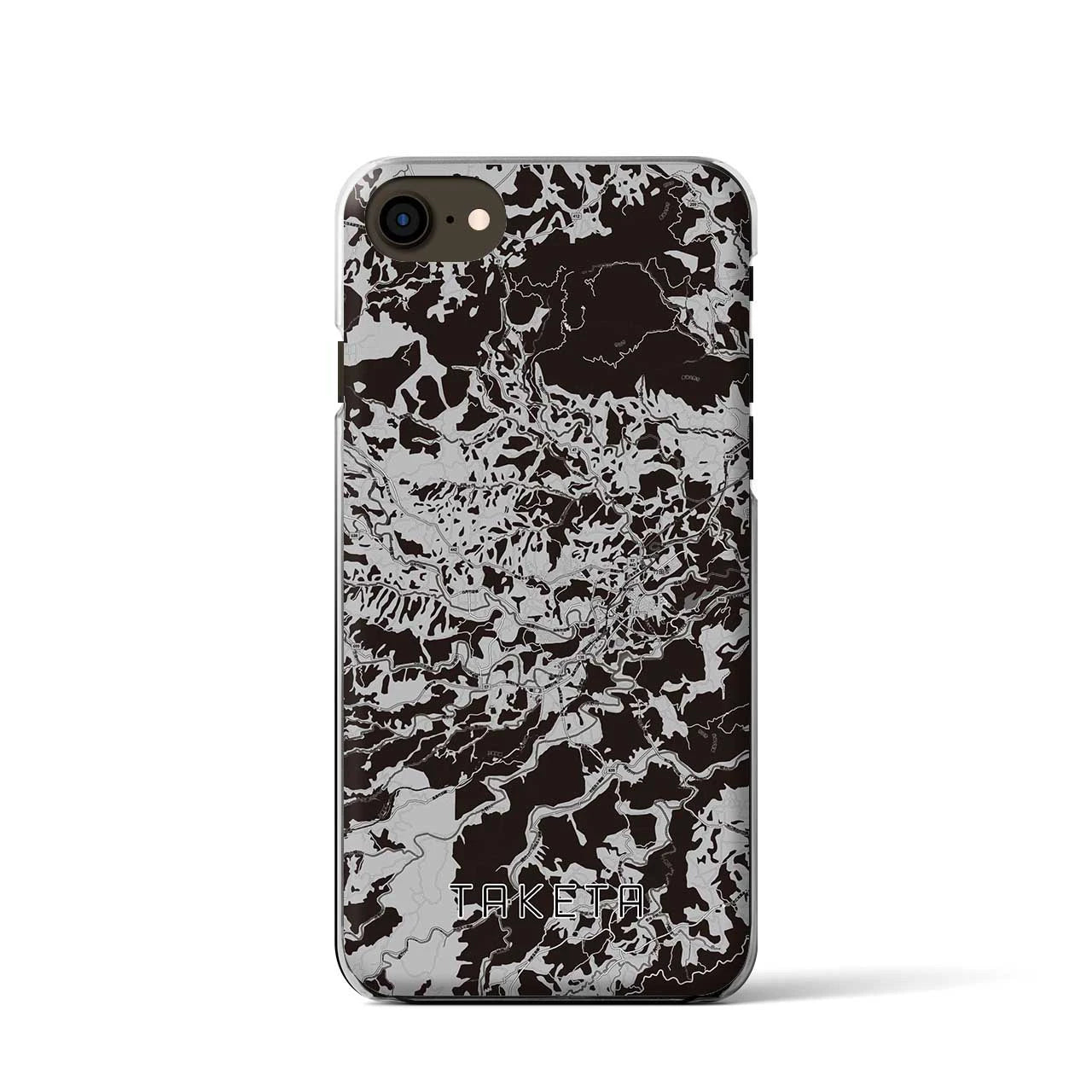 【竹田(大分県)】地図柄iPhoneケース(クリアタイプ)