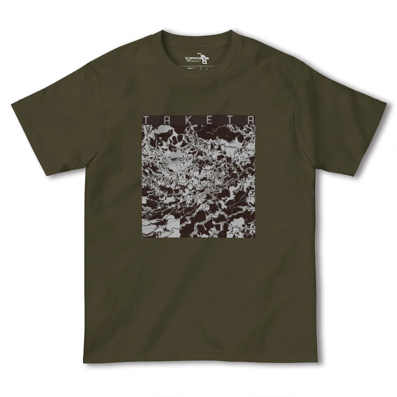 【竹田(大分県)】地図柄ヘビーウェイトTシャツ