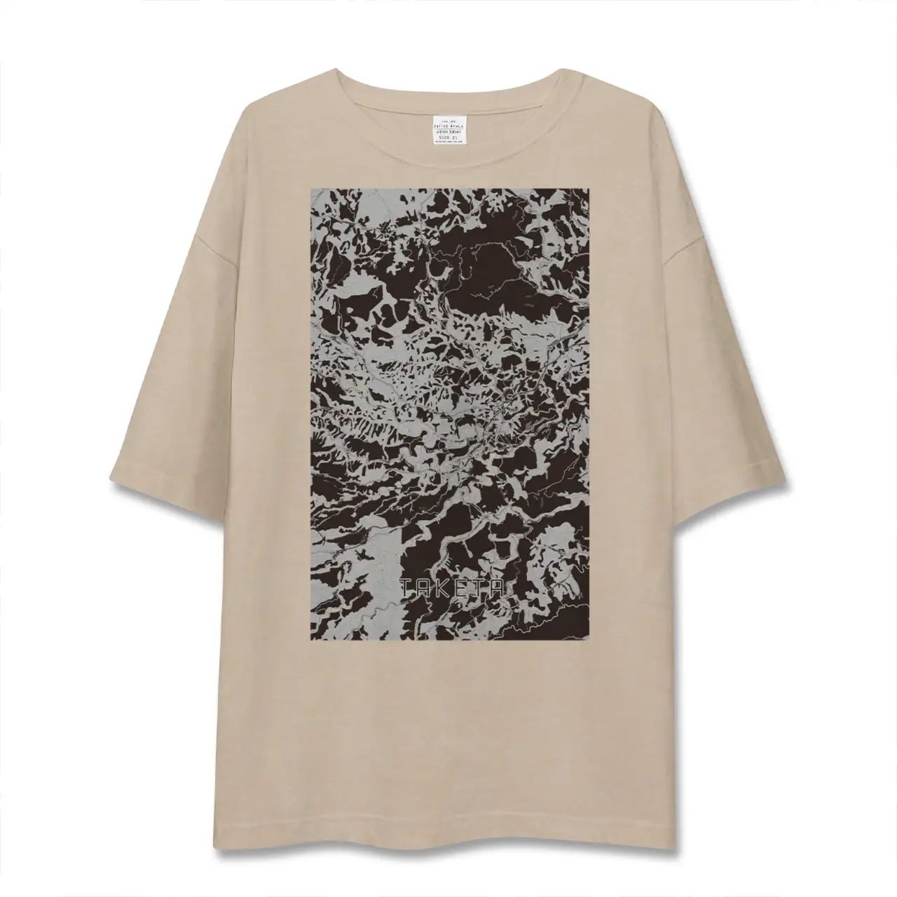 【竹田(大分県)】地図柄ビッグシルエットTシャツ