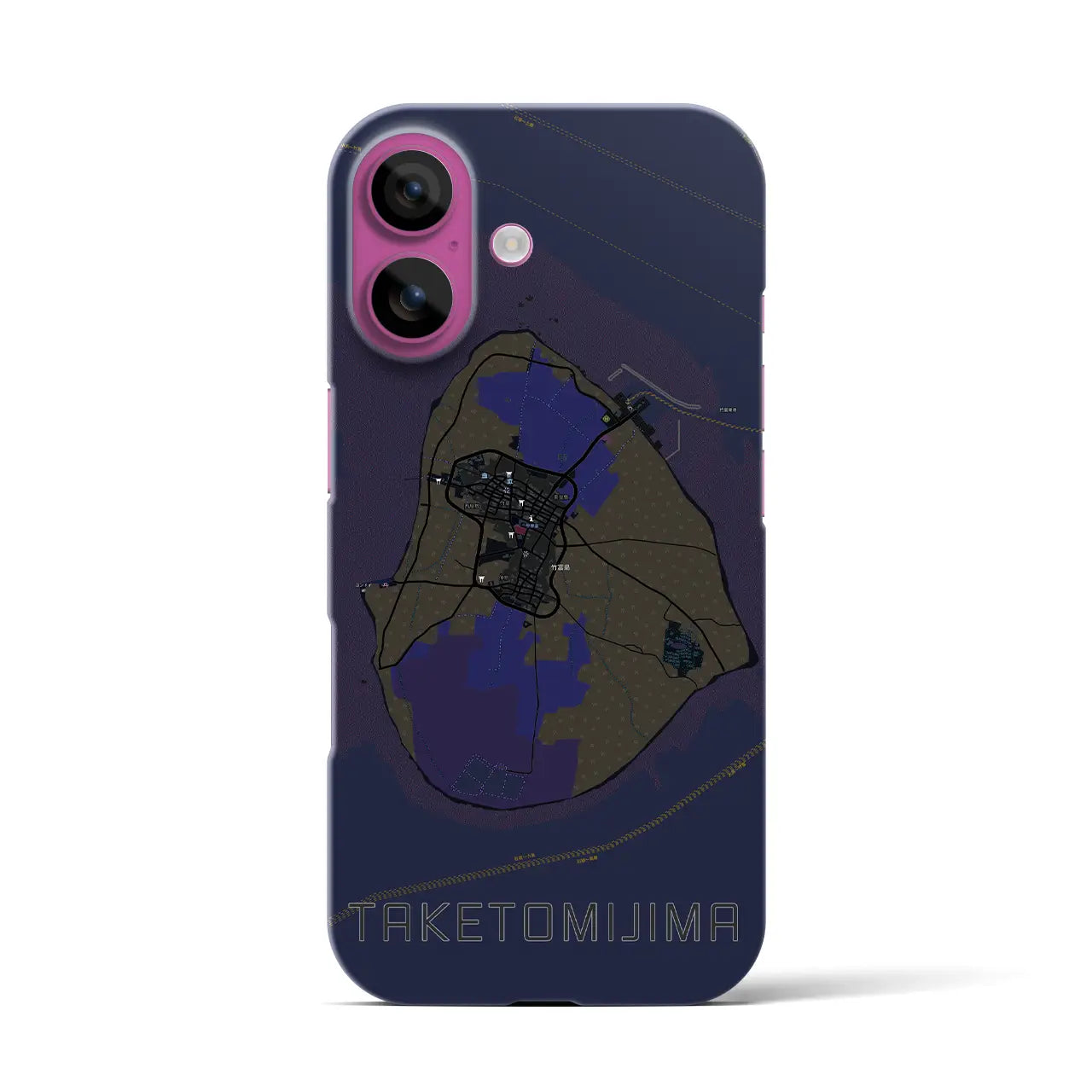 【竹富島(沖縄県)】地図柄iPhoneケース(バックカバータイプ)
