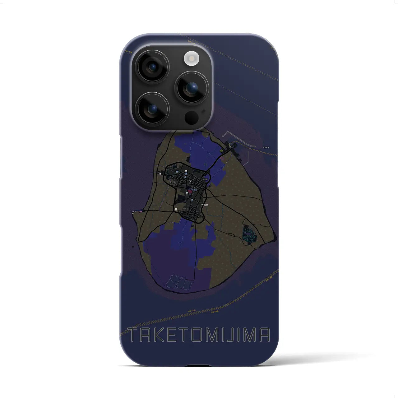 【竹富島(沖縄県)】地図柄iPhoneケース(バックカバータイプ)