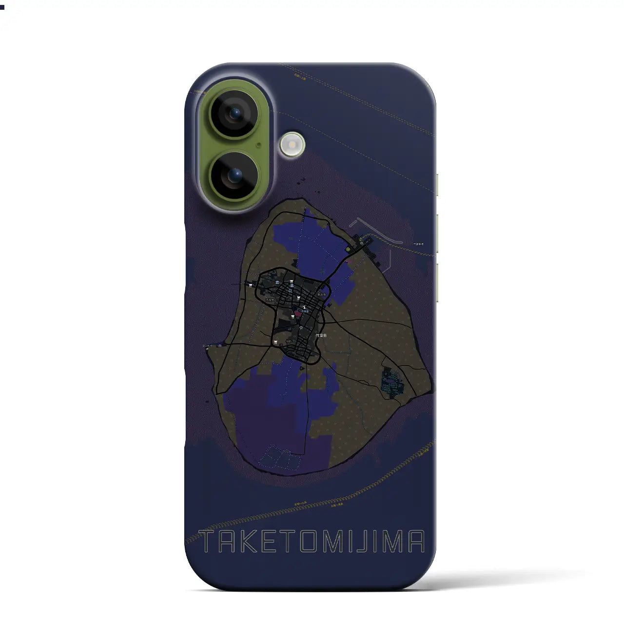 【竹富島(沖縄県)】地図柄iPhoneケース(バックカバータイプ)