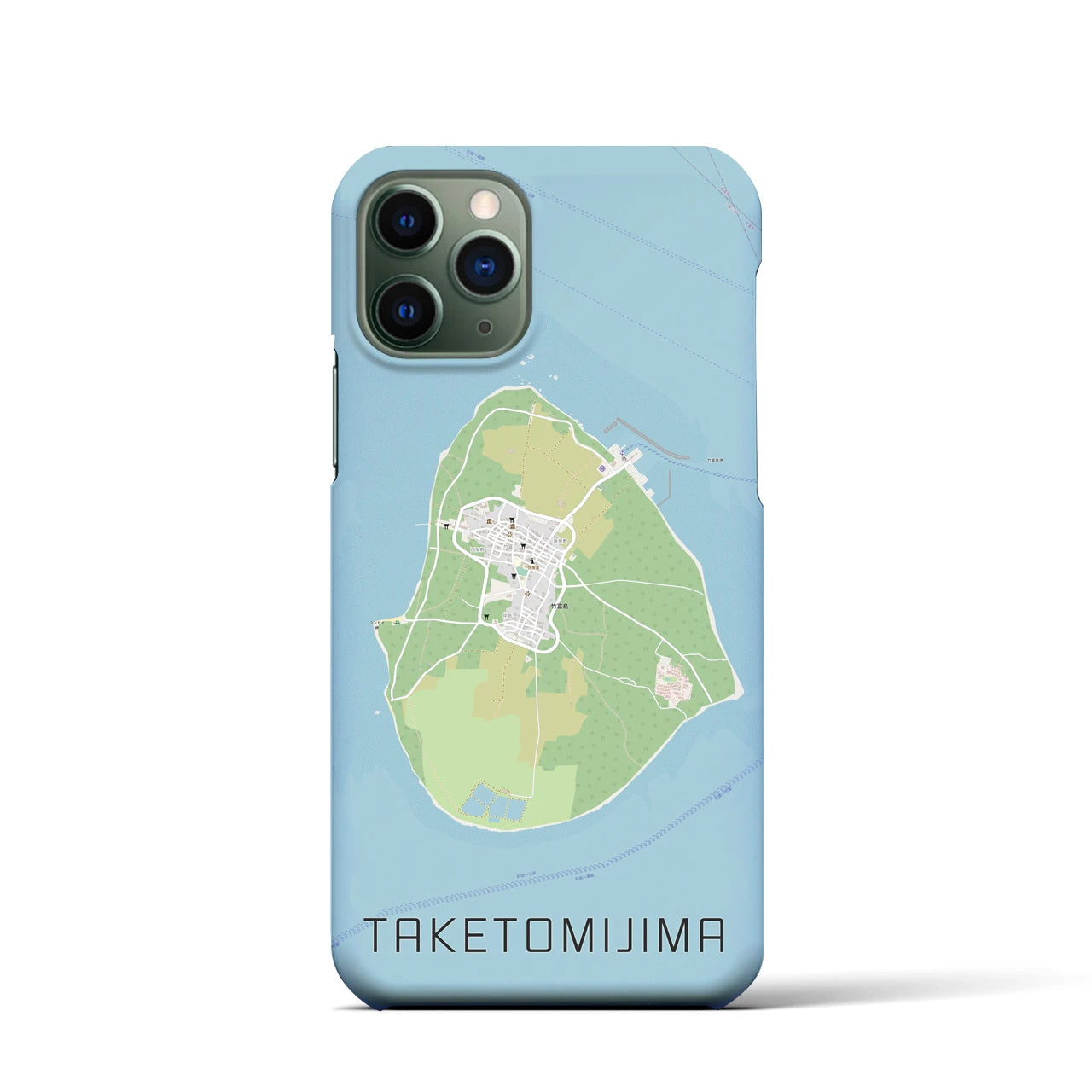 【竹富島(沖縄県)】地図柄iPhoneケース(バックカバータイプ)