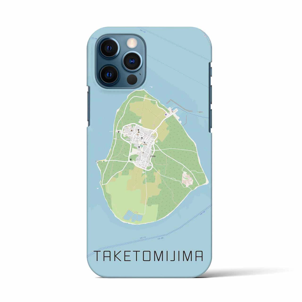 【竹富島(沖縄県)】地図柄iPhoneケース(バックカバータイプ)