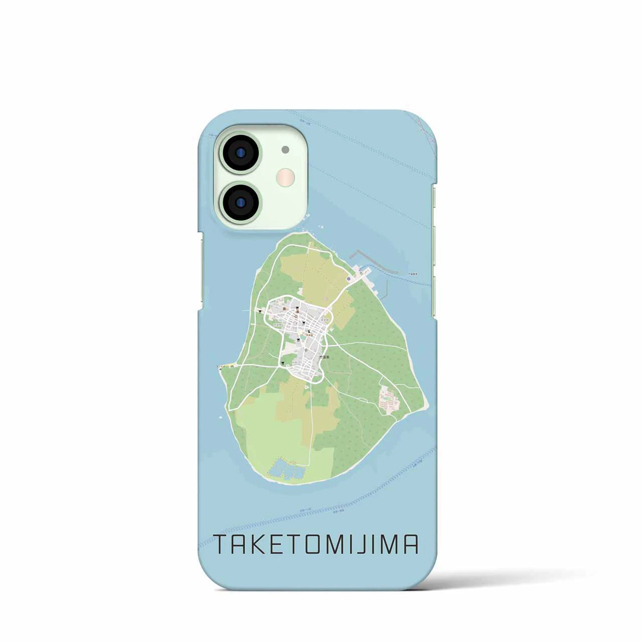【竹富島(沖縄県)】地図柄iPhoneケース(バックカバータイプ)