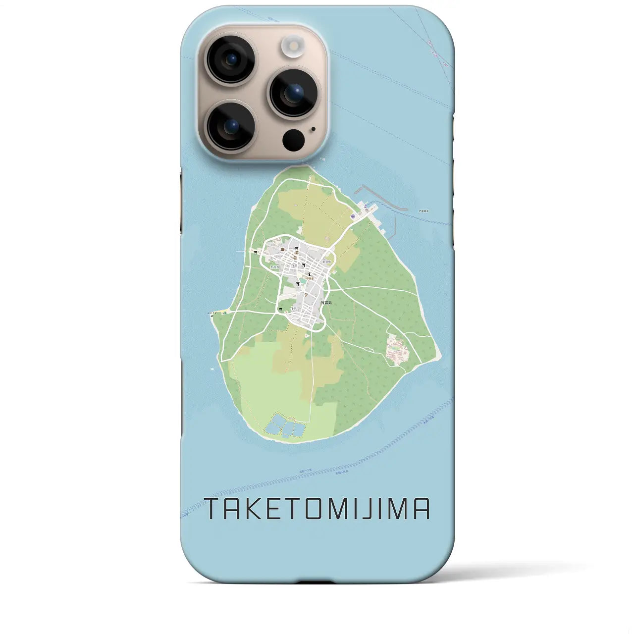 【竹富島(沖縄県)】地図柄iPhoneケース(バックカバータイプ)