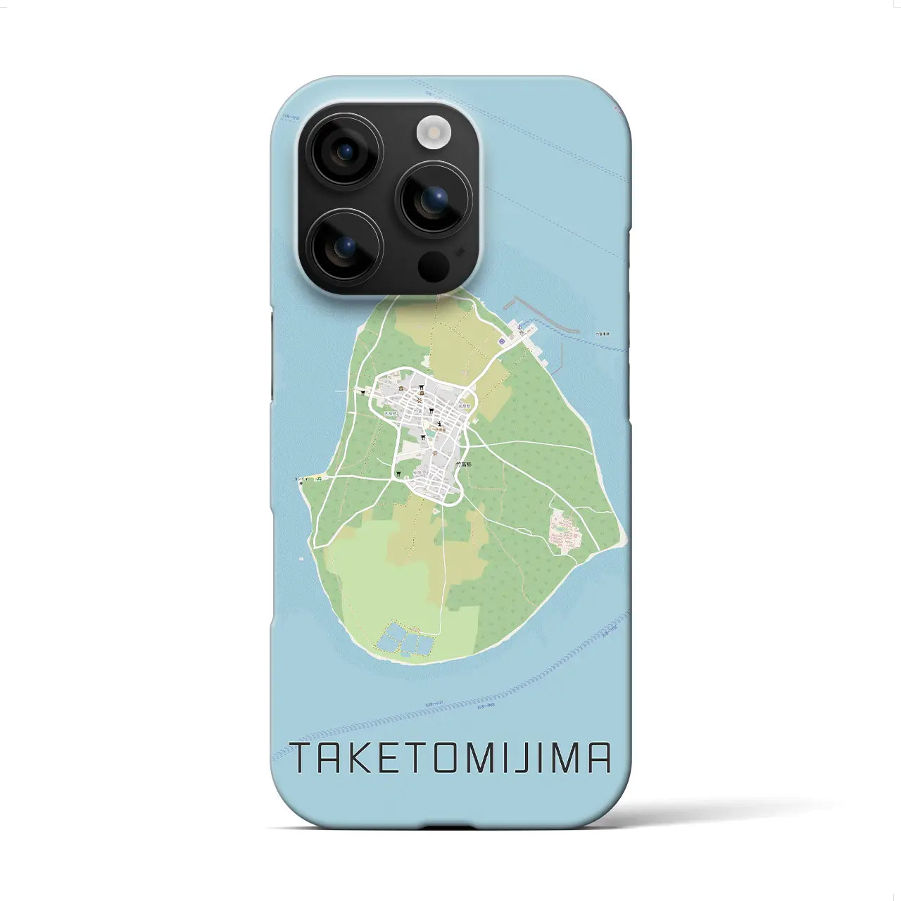 【竹富島(沖縄県)】地図柄iPhoneケース(バックカバータイプ)