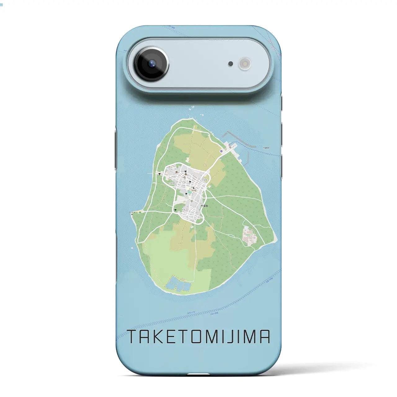 【竹富島(沖縄県)】地図柄iPhoneケース(バックカバータイプ)