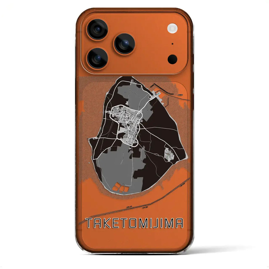 【竹富島(沖縄県)】地図柄iPhoneケース(クリアタイプ)