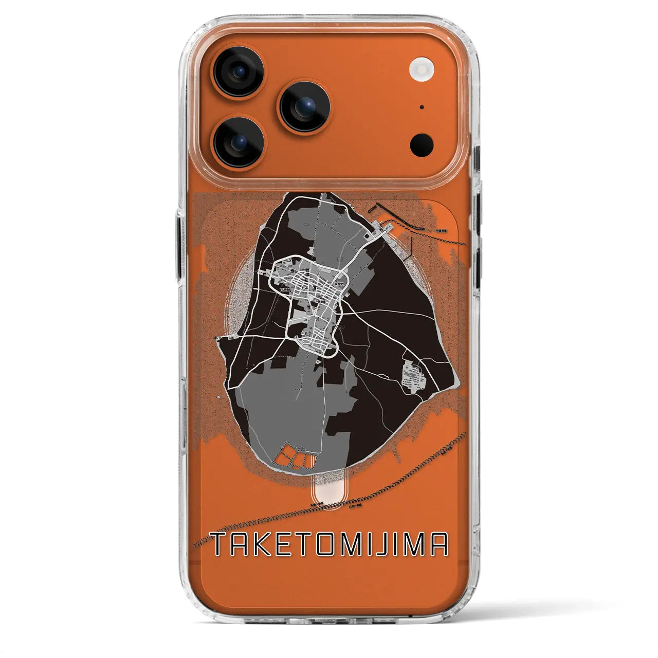 【竹富島(沖縄県)】地図柄iPhoneケース(MagSafeタイプ)