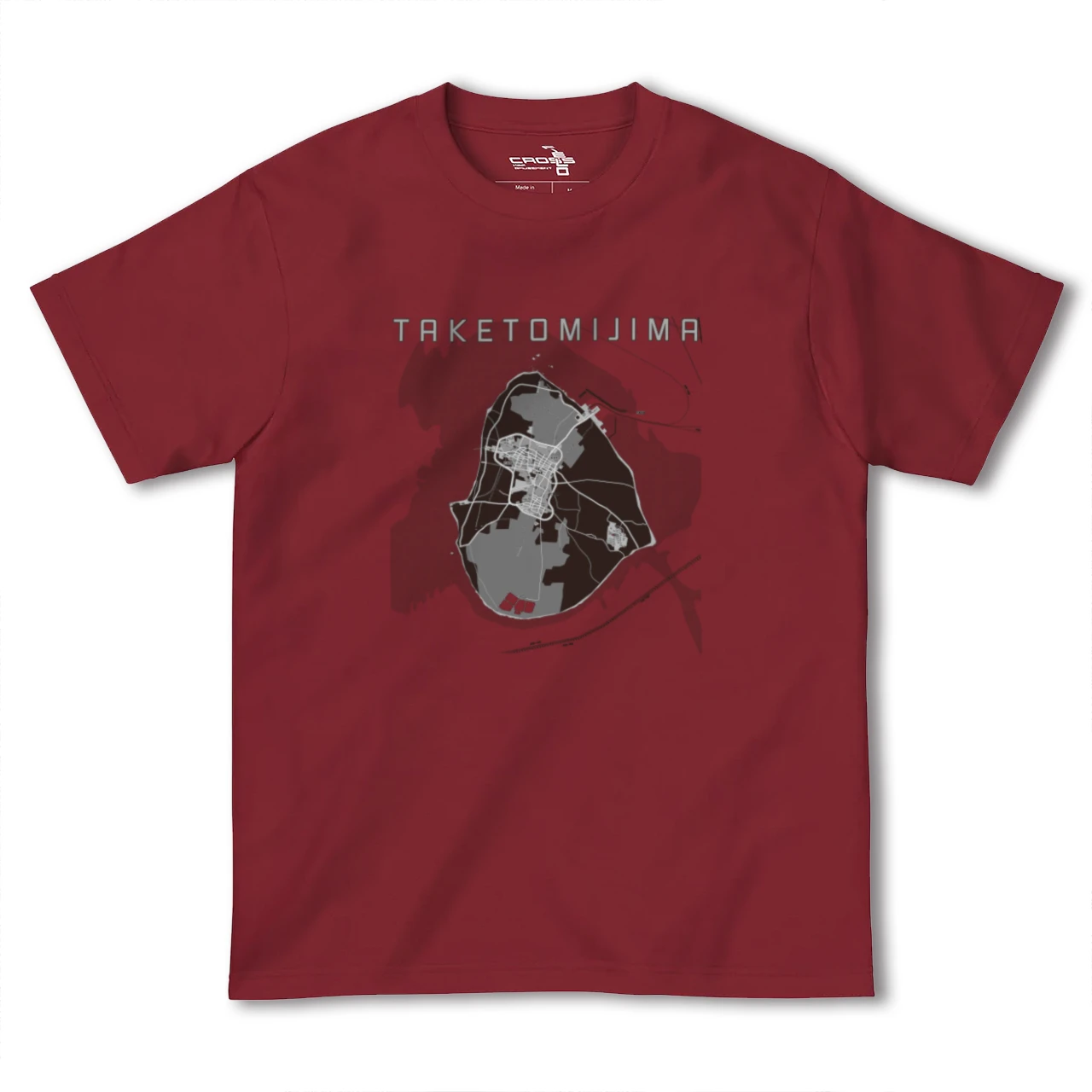 【竹富島(沖縄県)】地図柄ヘビーウェイトTシャツ