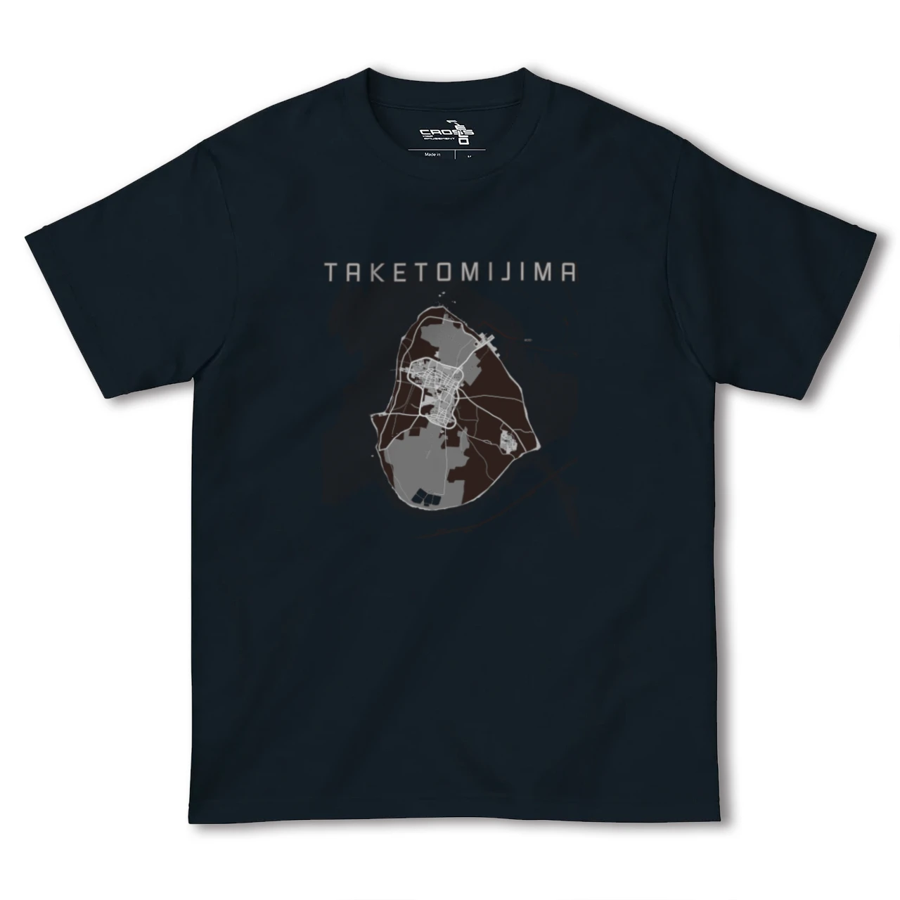【竹富島(沖縄県)】地図柄ヘビーウェイトTシャツ