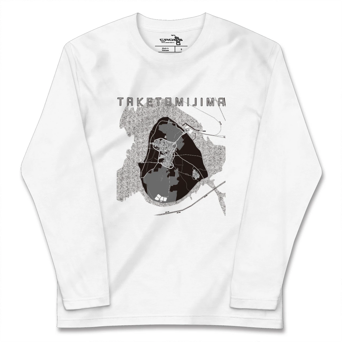 【竹富島(沖縄県)】地図柄ロングスリーブTシャツ