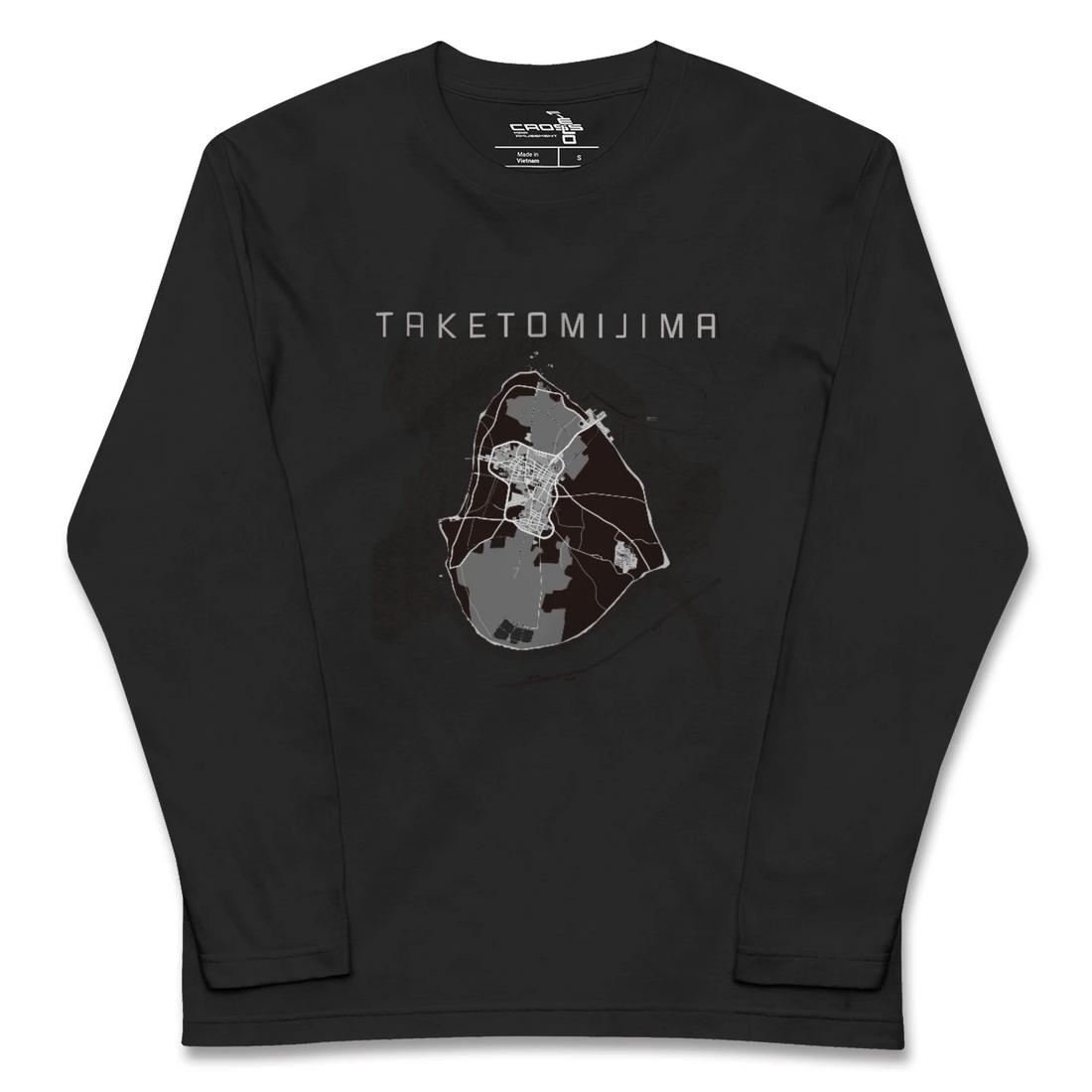 【竹富島(沖縄県)】地図柄ロングスリーブTシャツ