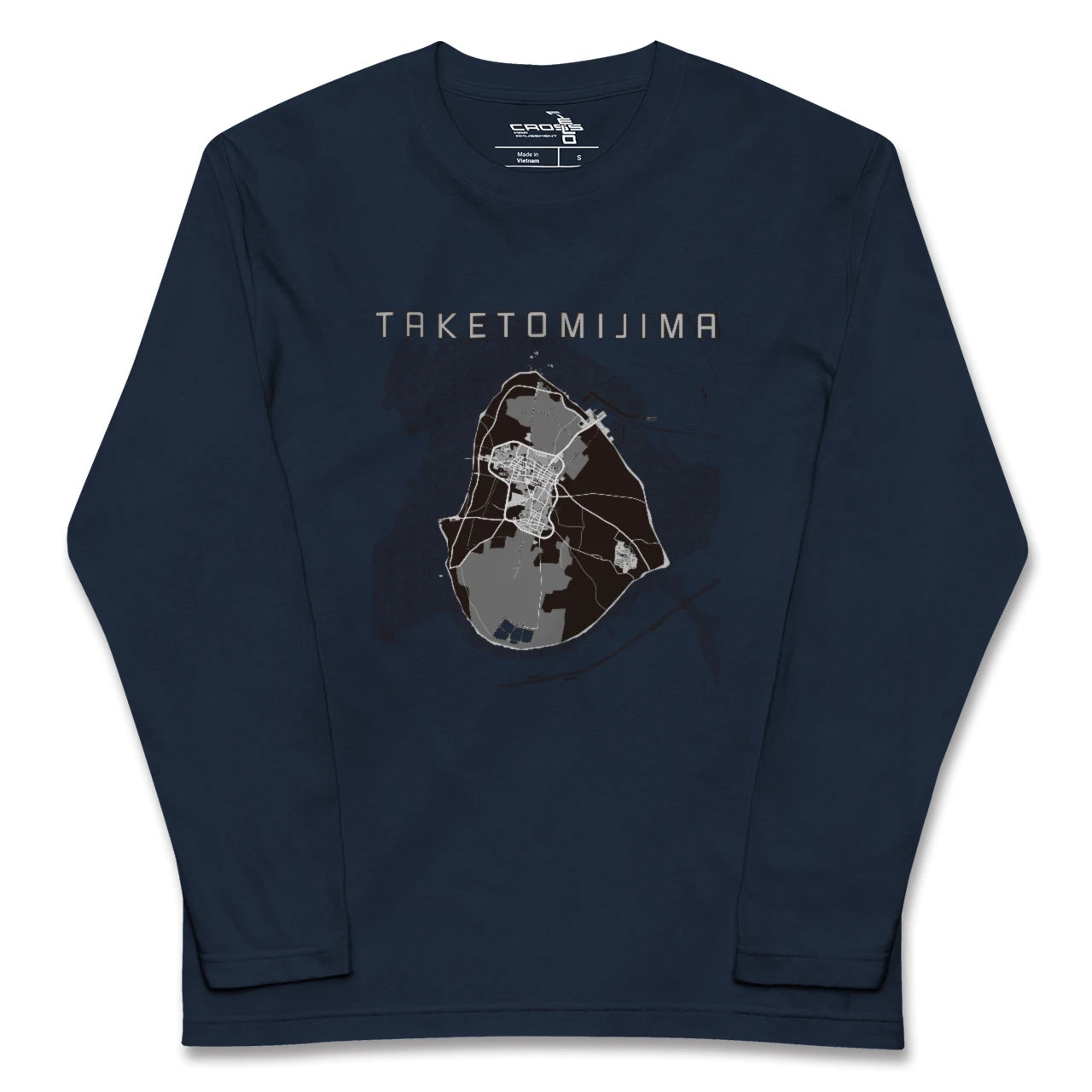 【竹富島(沖縄県)】地図柄ロングスリーブTシャツ