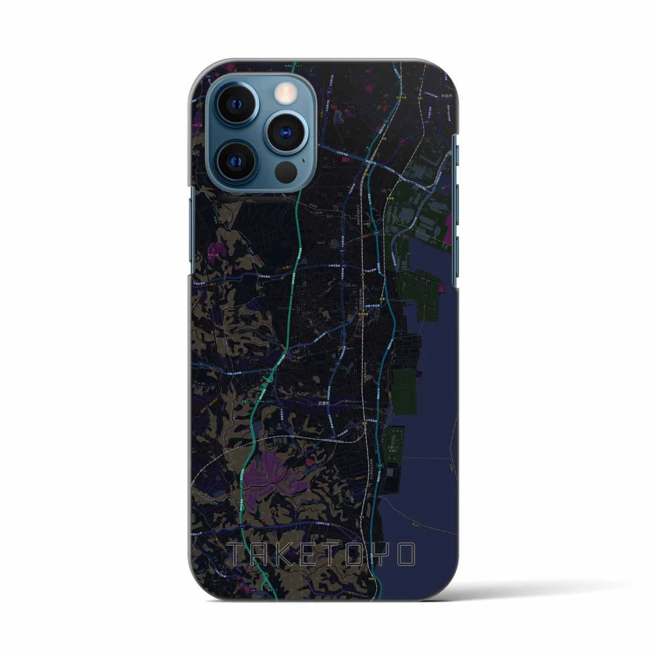 【武豊(愛知県)】地図柄iPhoneケース(バックカバータイプ)