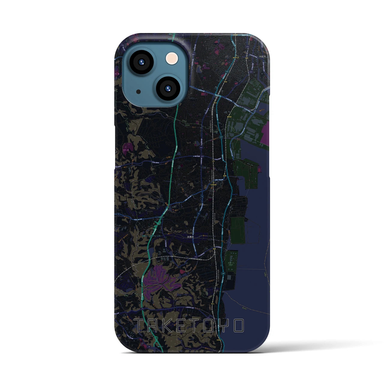 【武豊(愛知県)】地図柄iPhoneケース(バックカバータイプ)