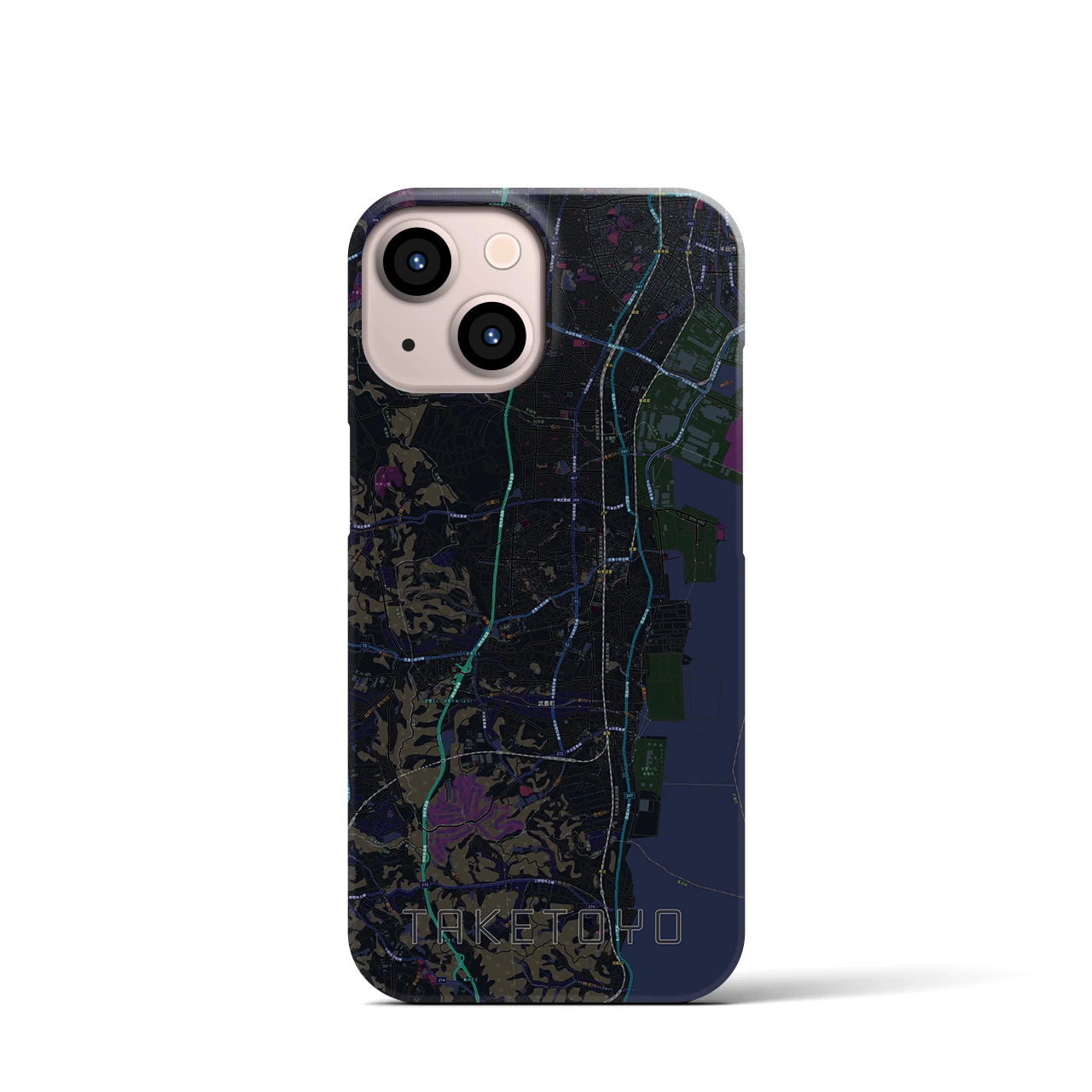 【武豊(愛知県)】地図柄iPhoneケース(バックカバータイプ)