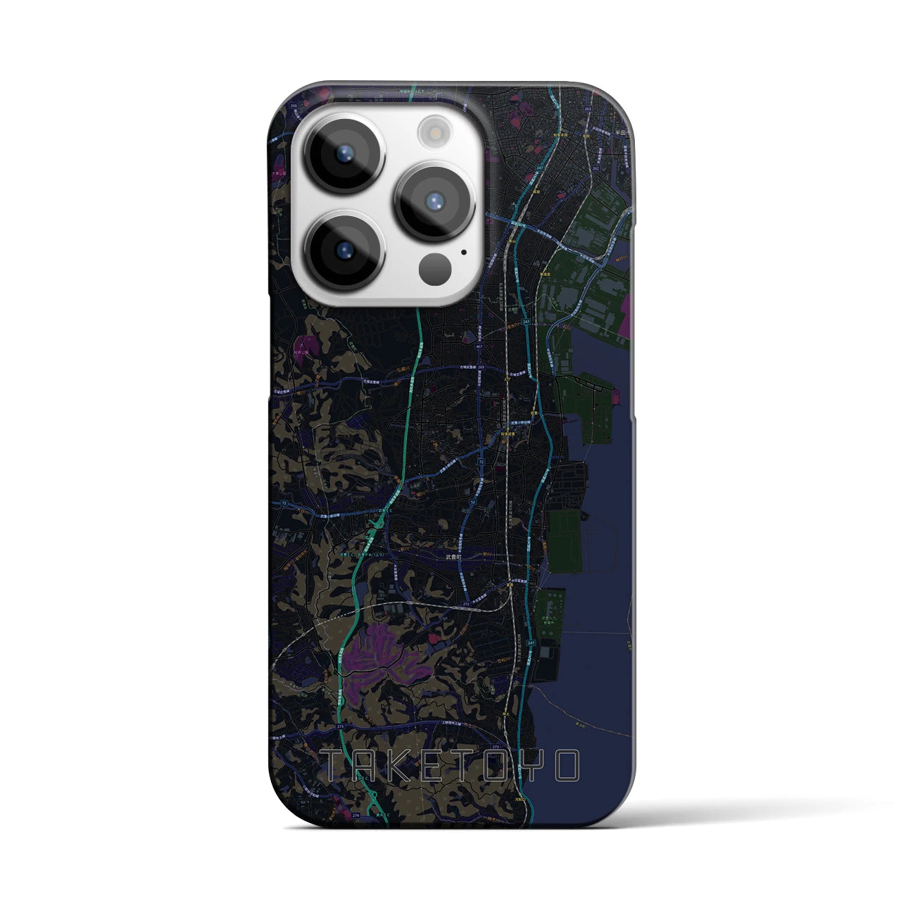 【武豊(愛知県)】地図柄iPhoneケース(バックカバータイプ)