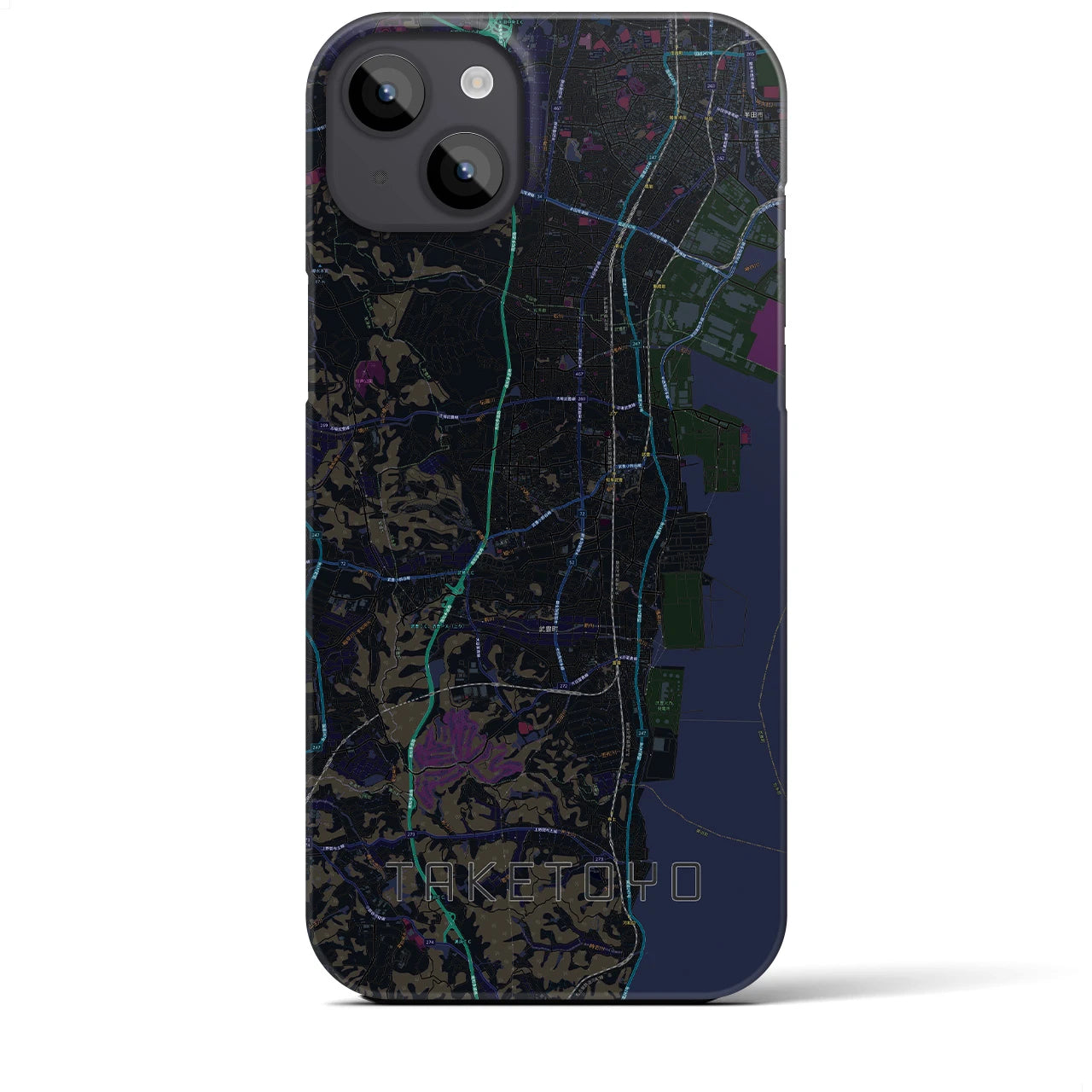 【武豊(愛知県)】地図柄iPhoneケース(バックカバータイプ)