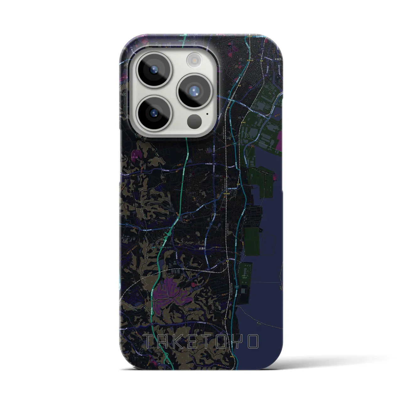 【武豊(愛知県)】地図柄iPhoneケース(バックカバータイプ)
