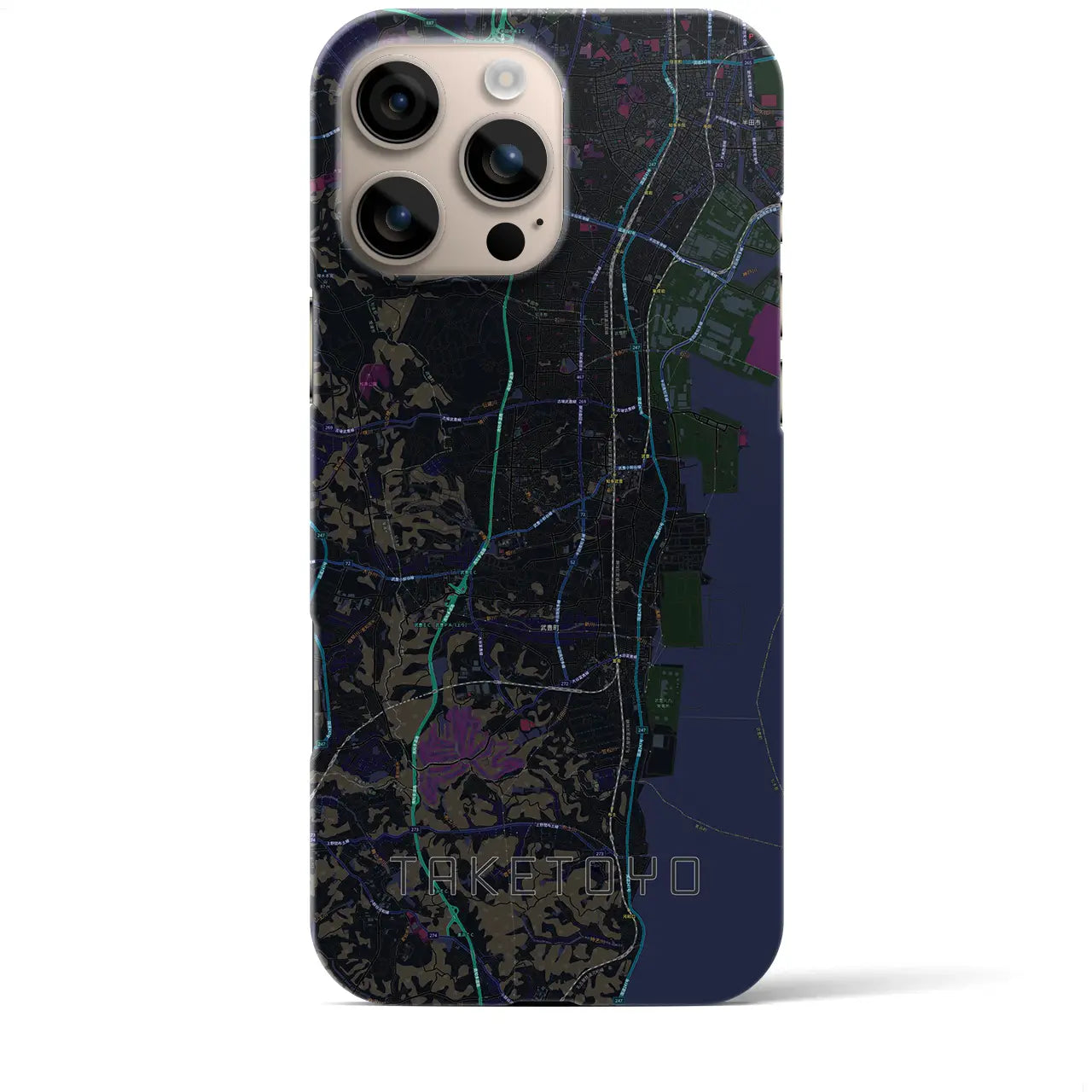 【武豊(愛知県)】地図柄iPhoneケース(バックカバータイプ)