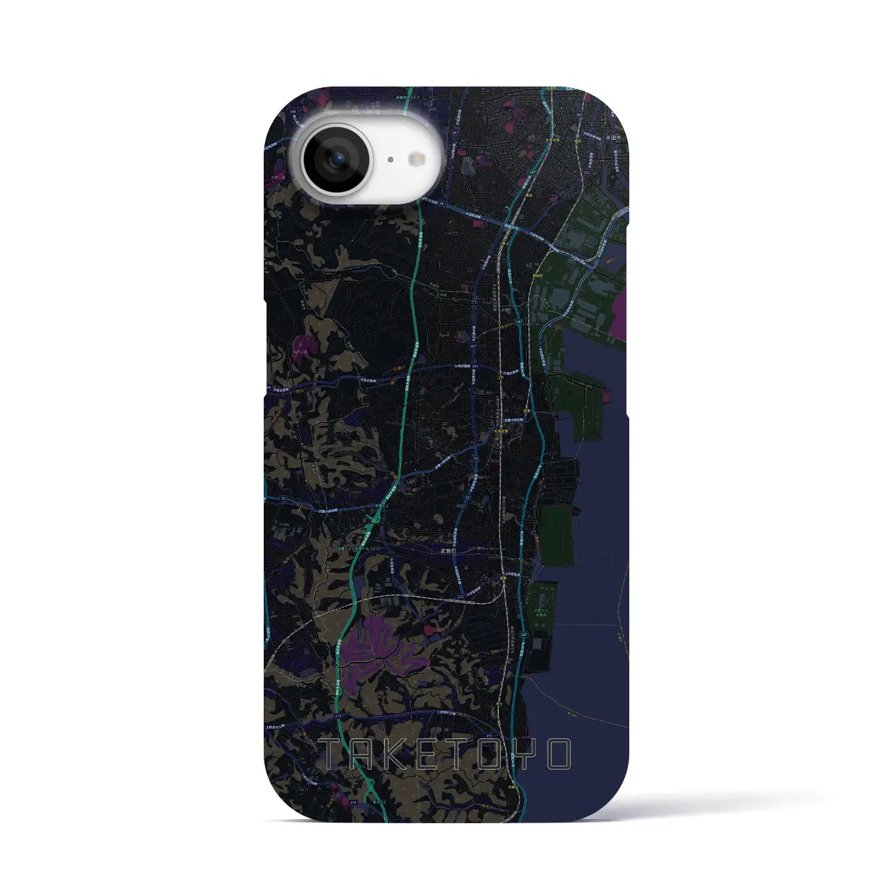 【武豊(愛知県)】地図柄iPhoneケース(バックカバータイプ)