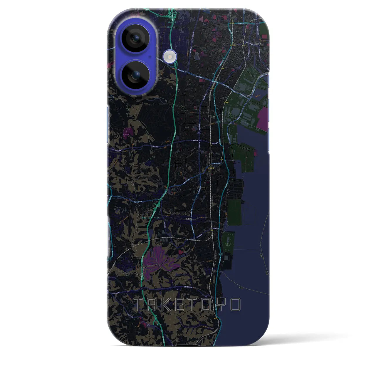 【武豊(愛知県)】地図柄iPhoneケース(バックカバータイプ)