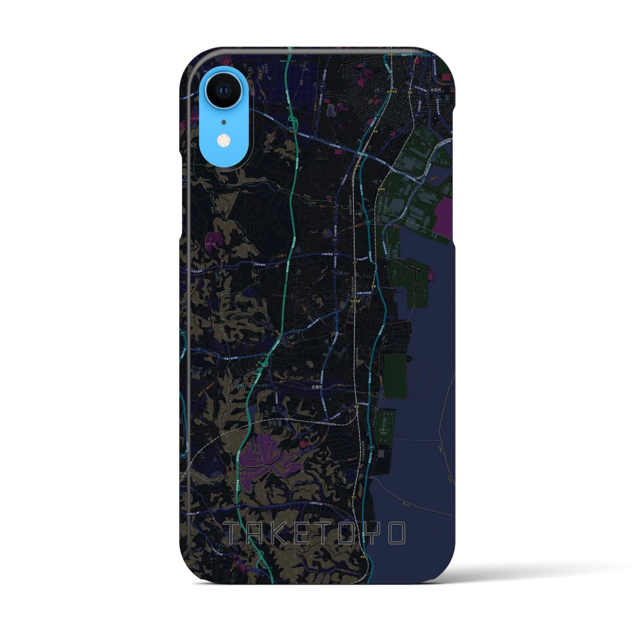 【武豊(愛知県)】地図柄iPhoneケース(バックカバータイプ)