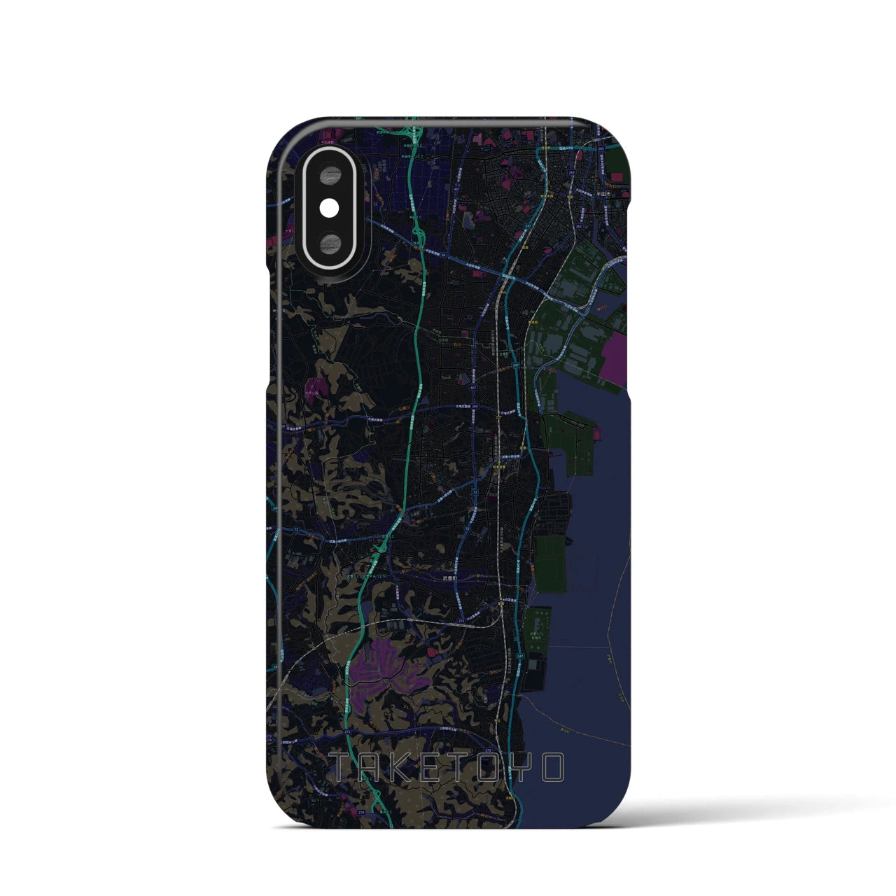 【武豊(愛知県)】地図柄iPhoneケース(バックカバータイプ)
