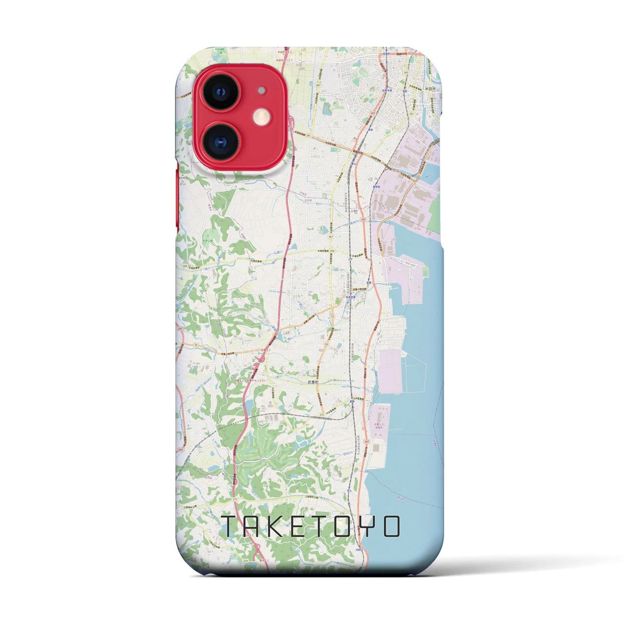 【武豊(愛知県)】地図柄iPhoneケース(バックカバータイプ)