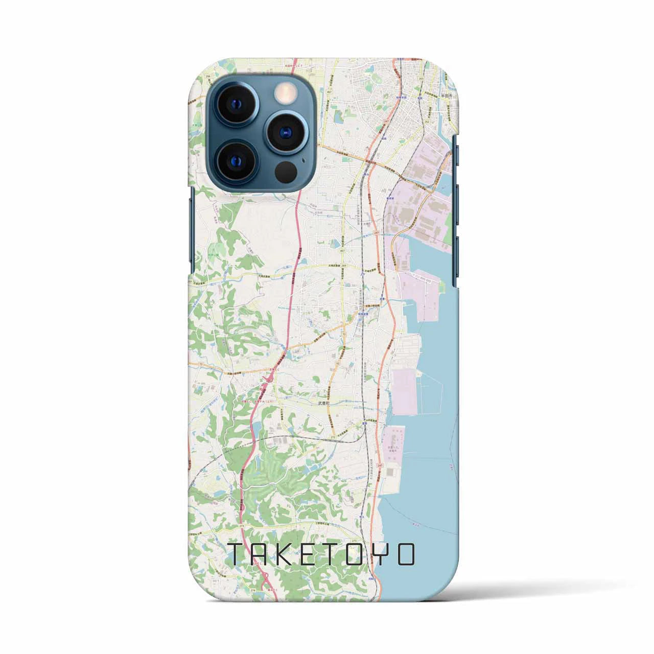 【武豊(愛知県)】地図柄iPhoneケース(バックカバータイプ)