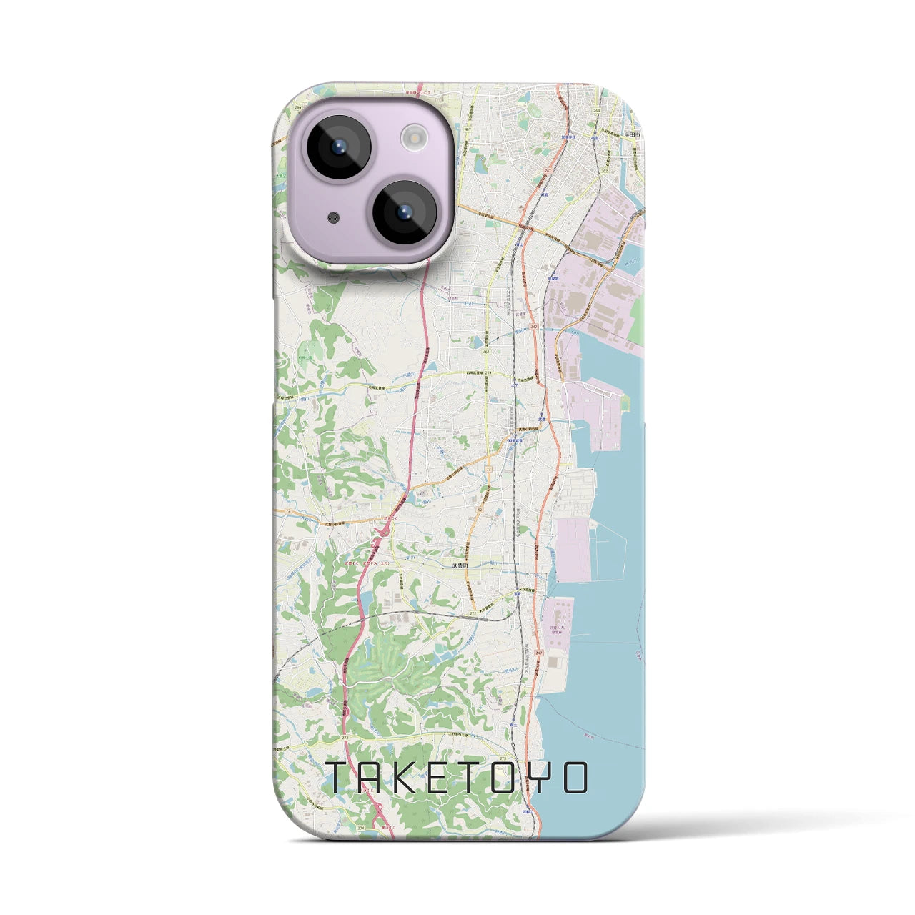 【武豊(愛知県)】地図柄iPhoneケース(バックカバータイプ)