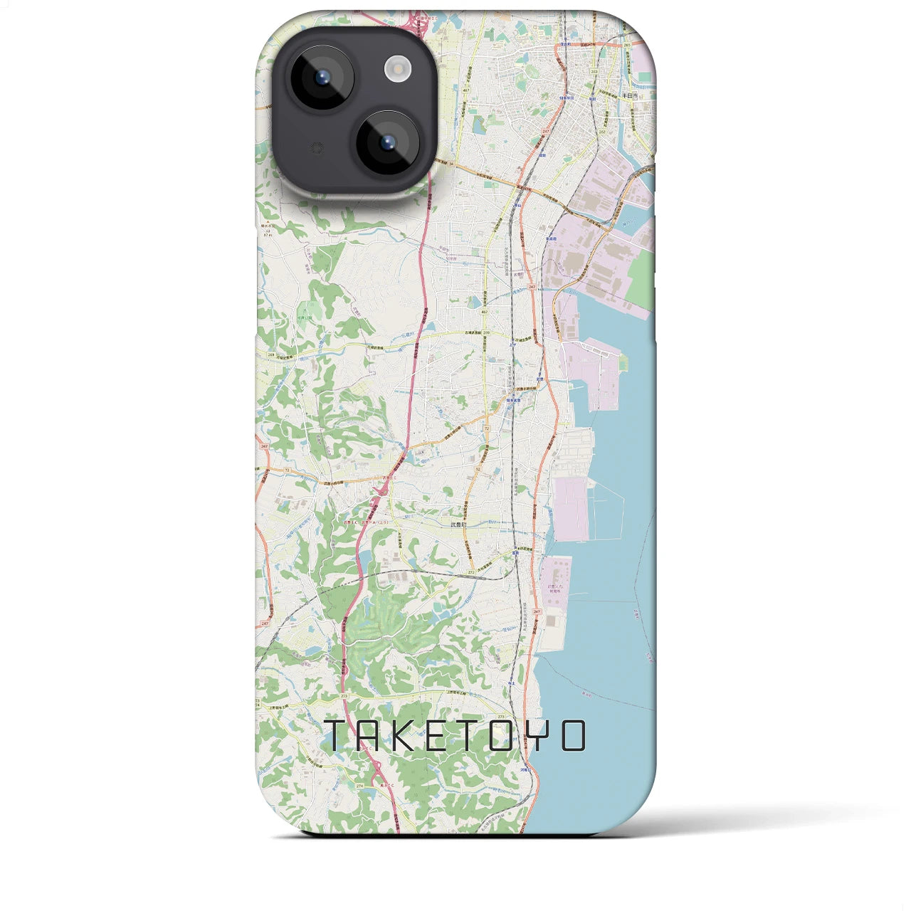 【武豊(愛知県)】地図柄iPhoneケース(バックカバータイプ)