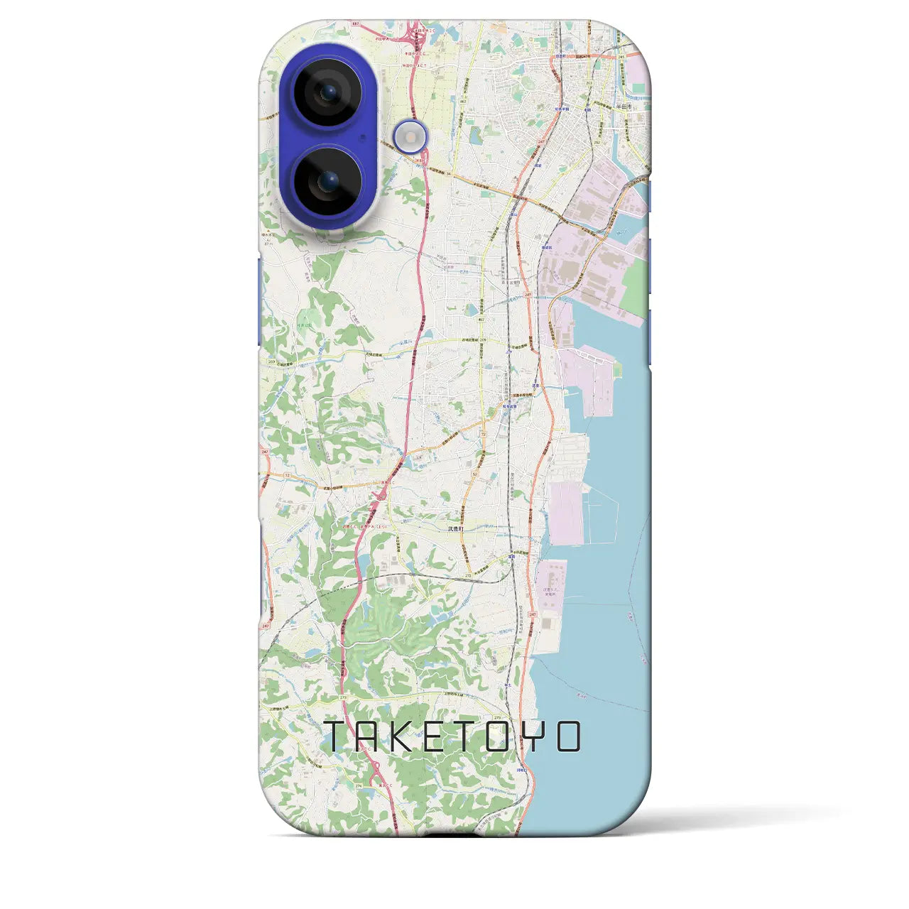 【武豊(愛知県)】地図柄iPhoneケース(バックカバータイプ)ナチュラル・iPhone 16 Pro Max 用