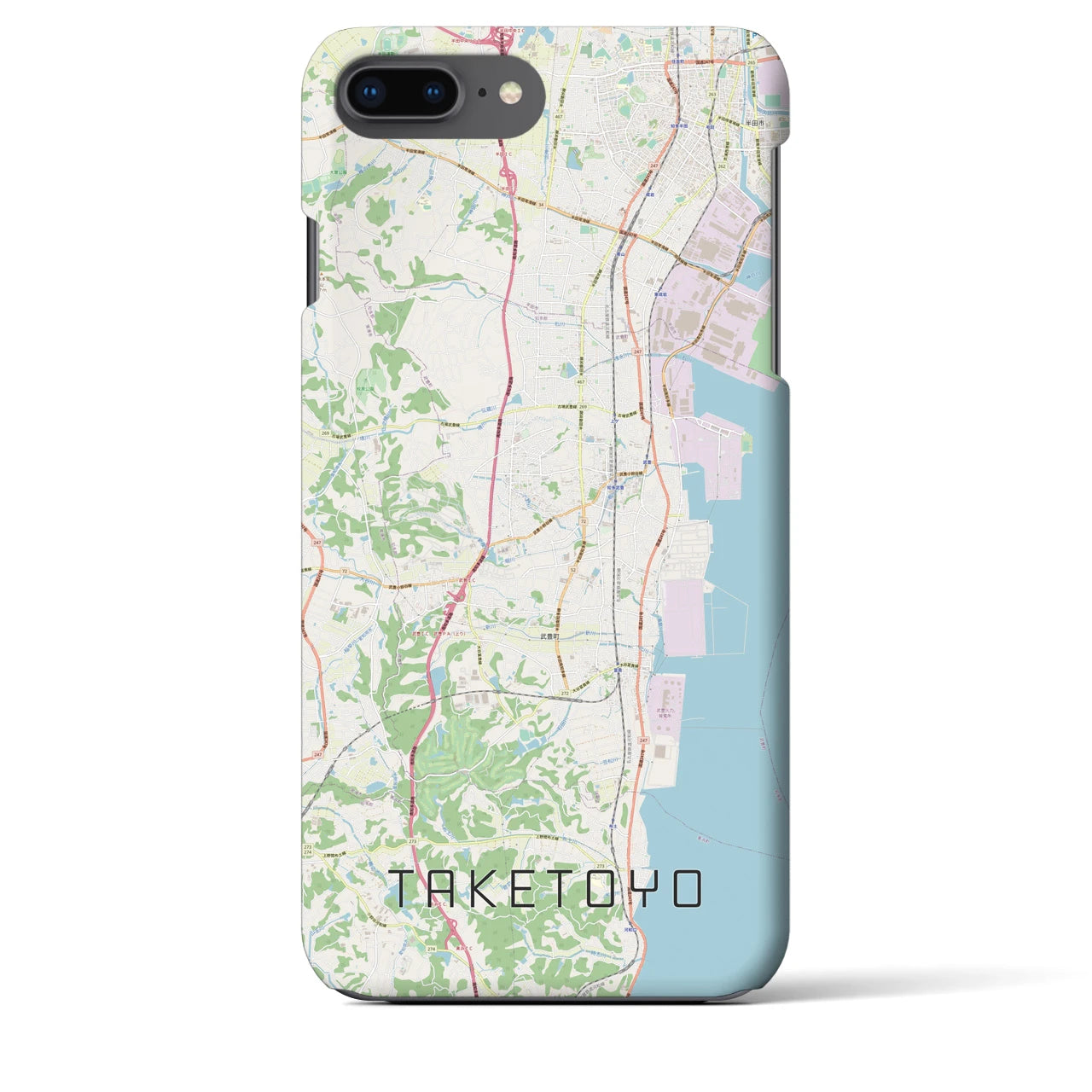 【武豊(愛知県)】地図柄iPhoneケース(バックカバータイプ)