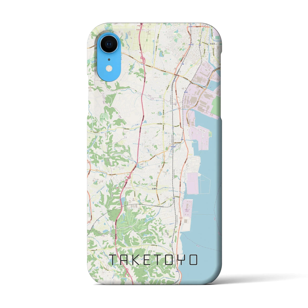 【武豊(愛知県)】地図柄iPhoneケース(バックカバータイプ)