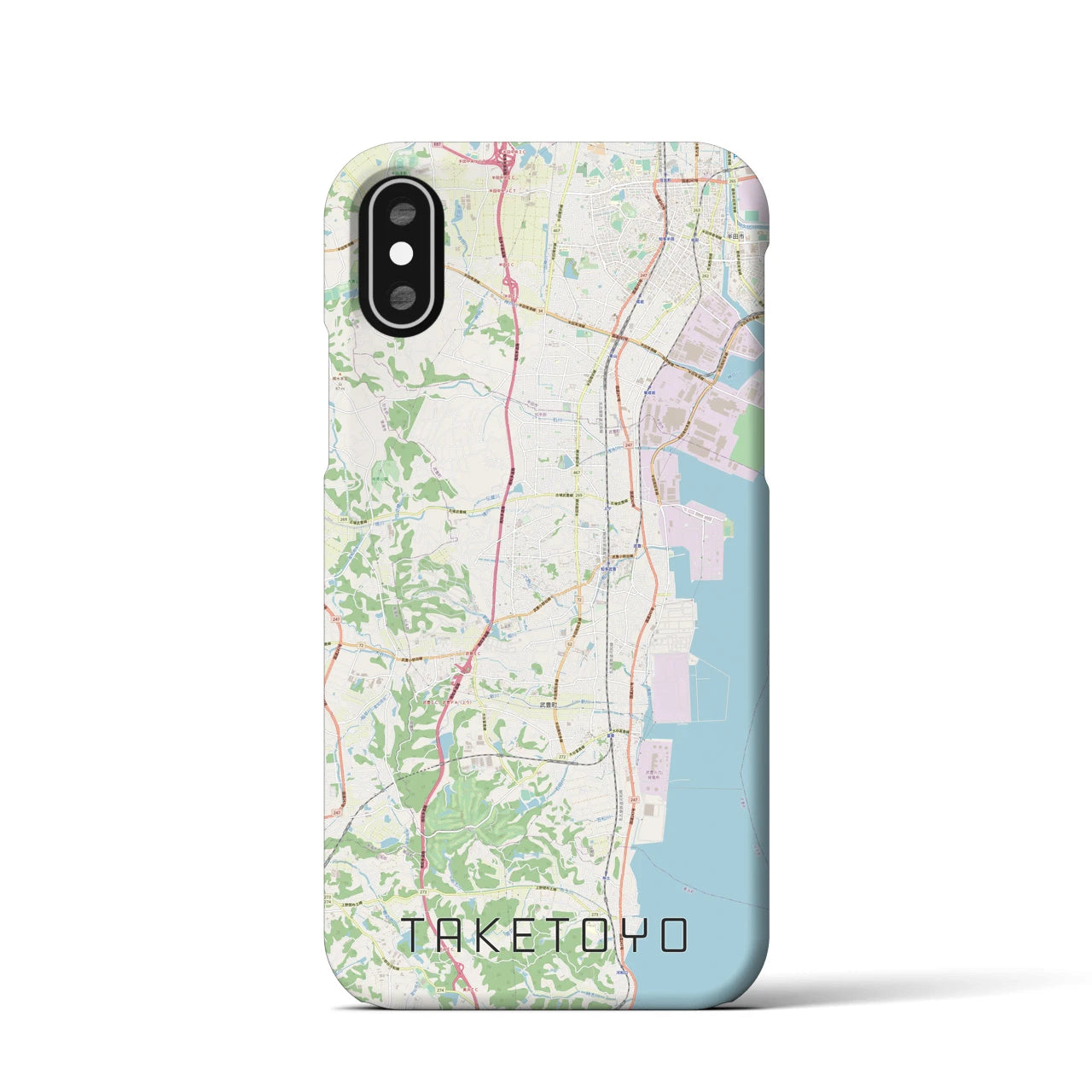 【武豊(愛知県)】地図柄iPhoneケース(バックカバータイプ)