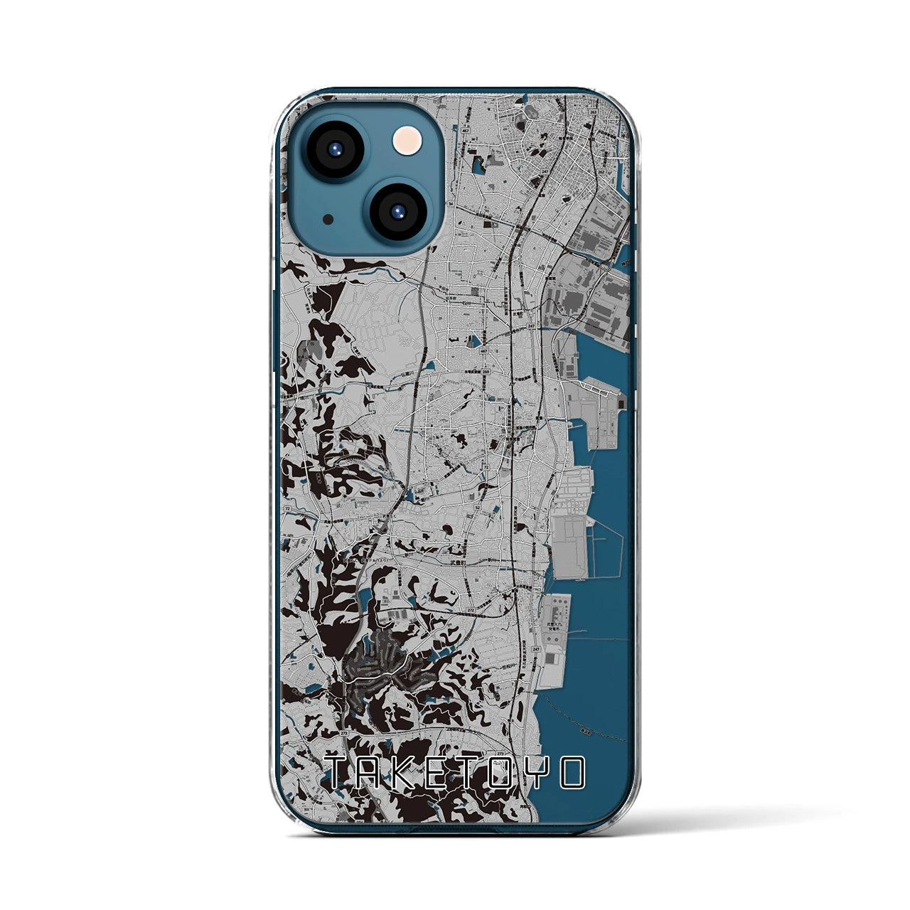 【武豊(愛知県)】地図柄iPhoneケース(クリアタイプ)