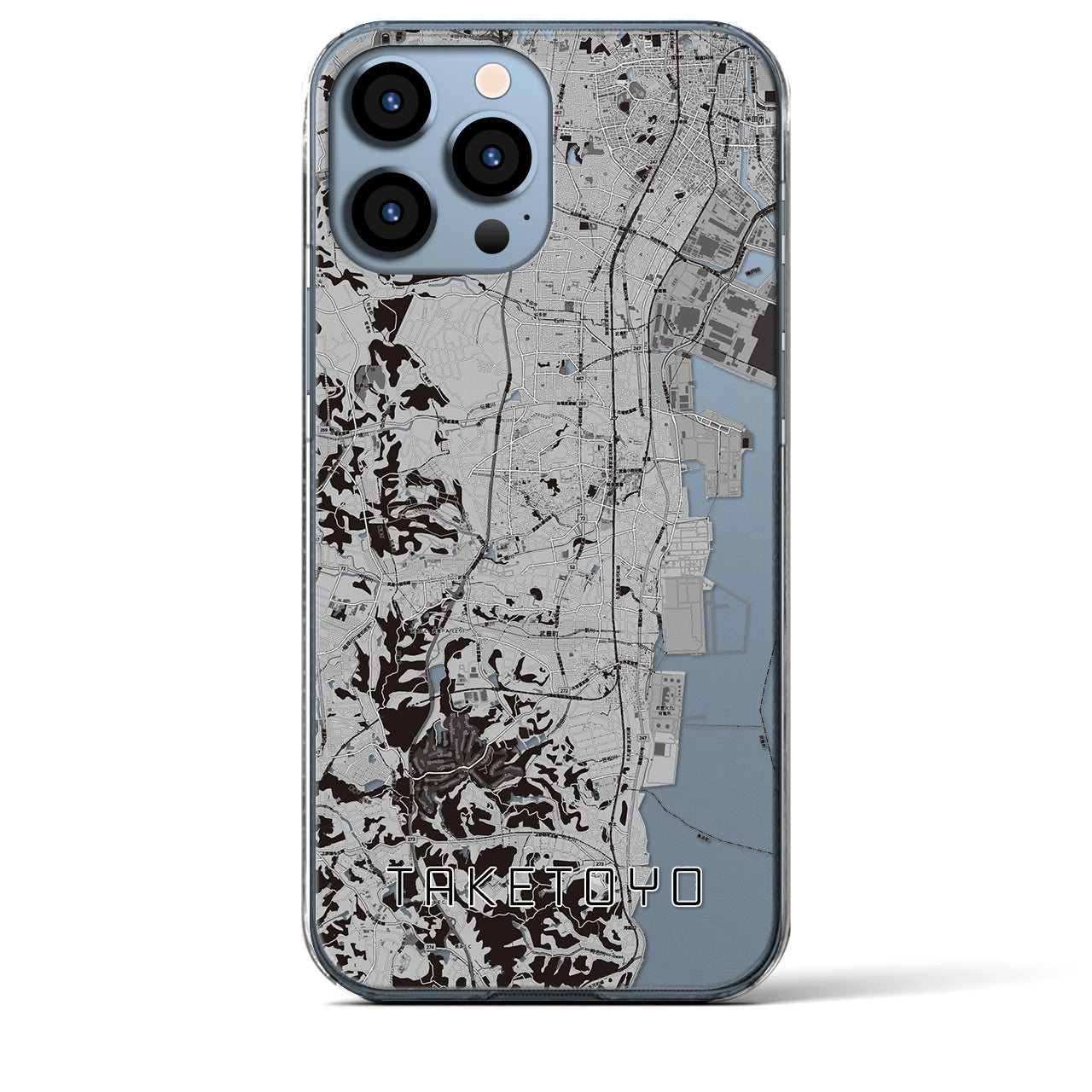 【武豊(愛知県)】地図柄iPhoneケース(クリアタイプ)