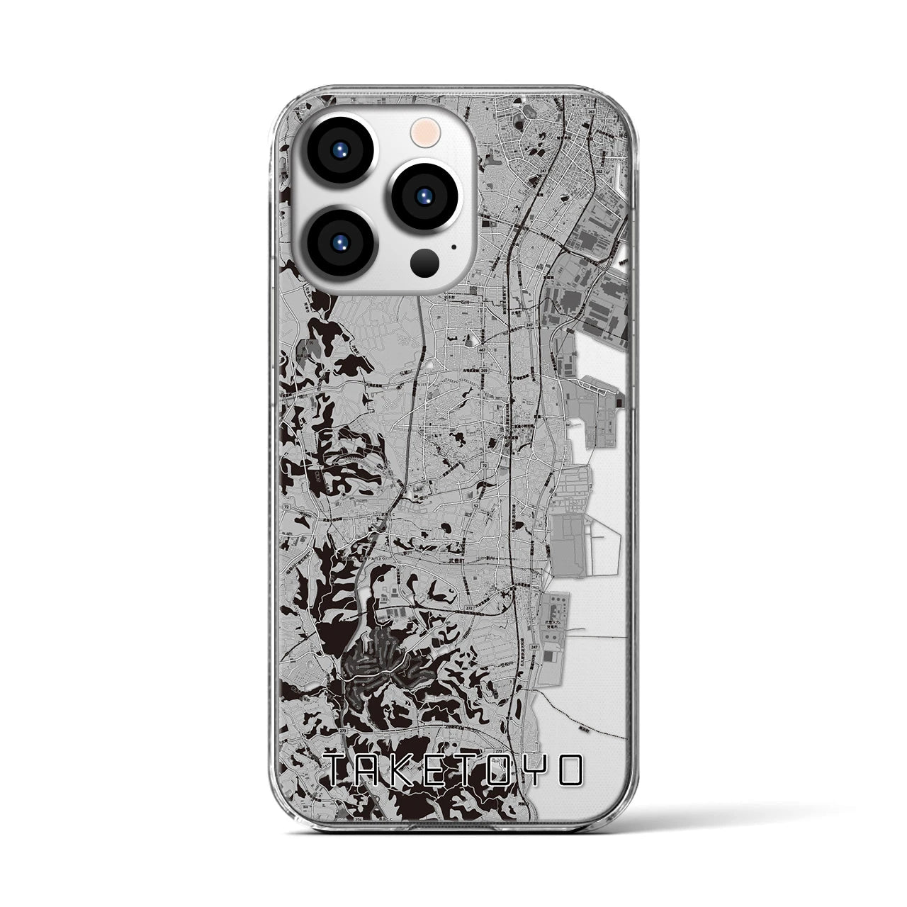 【武豊(愛知県)】地図柄iPhoneケース(クリアタイプ)