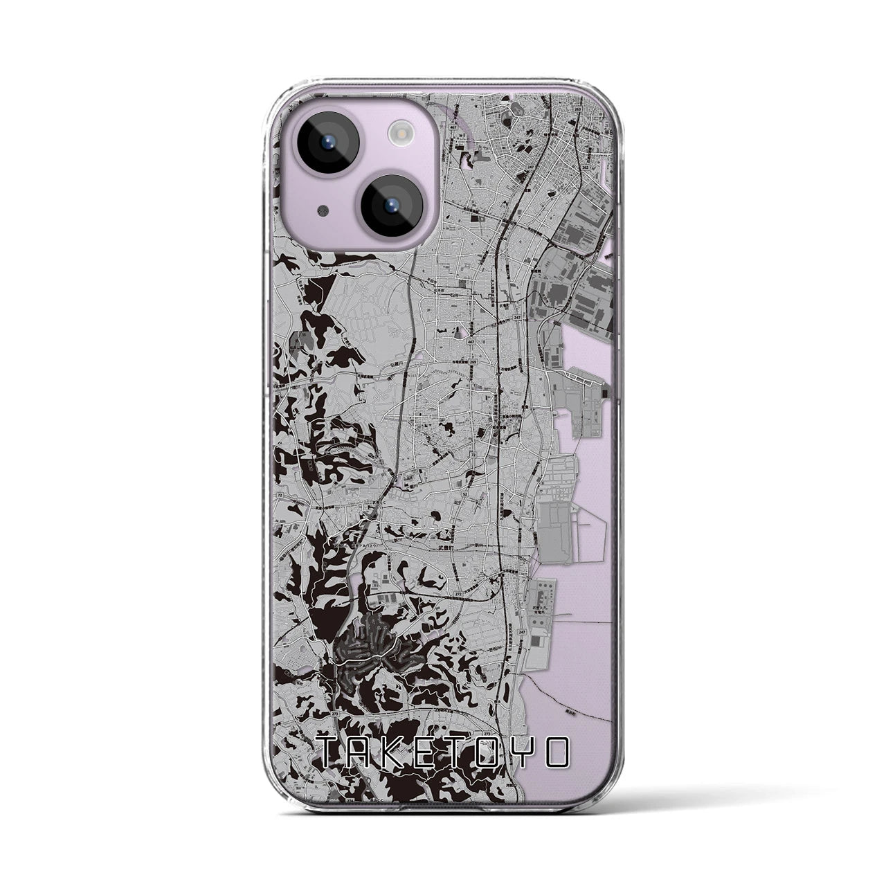 【武豊(愛知県)】地図柄iPhoneケース(クリアタイプ)