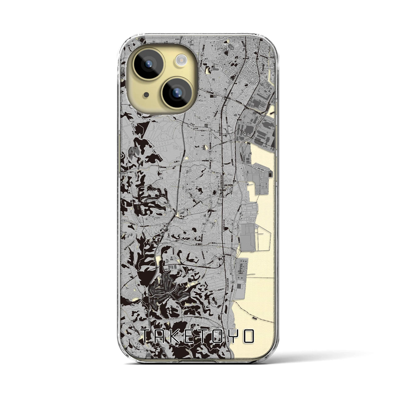 【武豊(愛知県)】地図柄iPhoneケース(クリアタイプ)